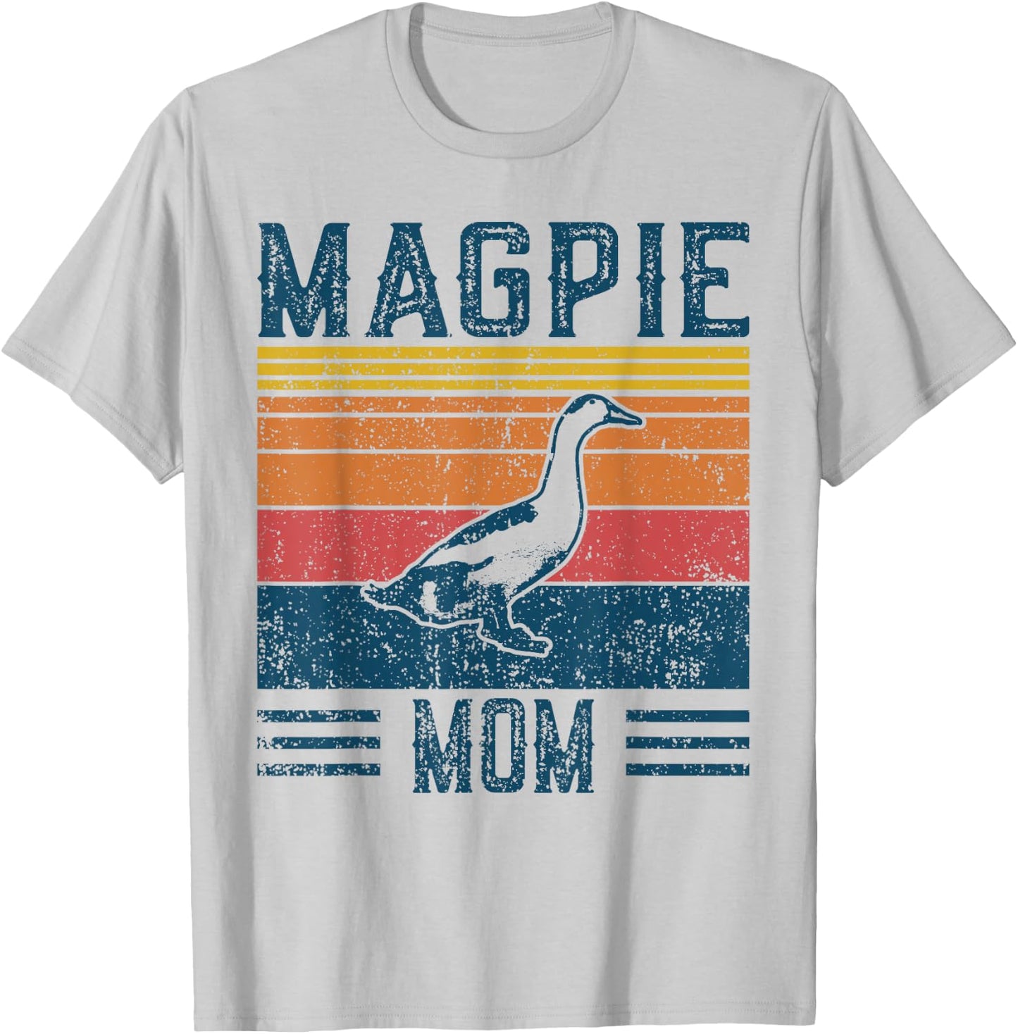 Best Duck Mom Women - Vintage Magpie T-Shirt - T-Shirt | Ash