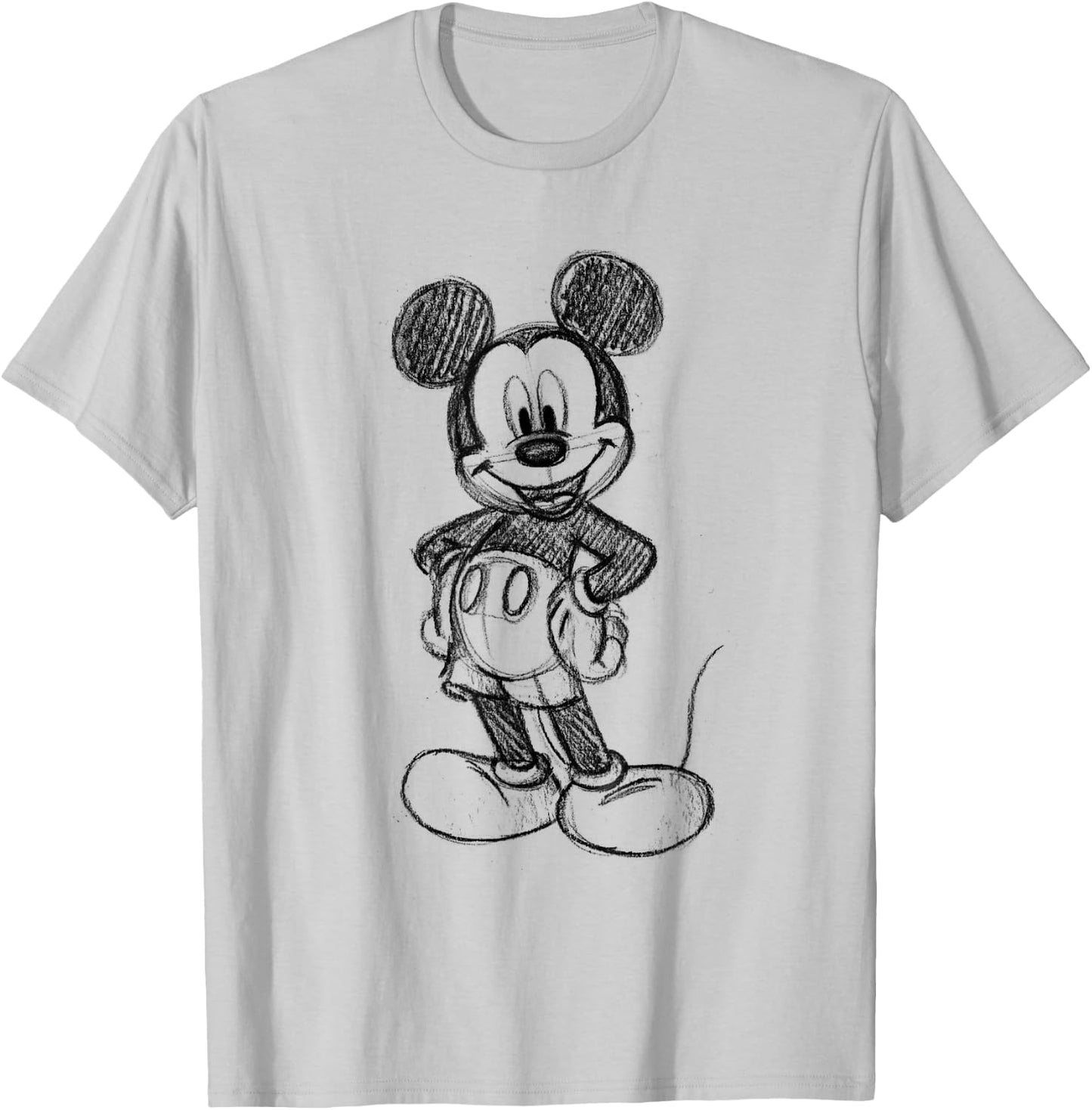 Disney Mickey Mouse Sketch , White T-Shirt - T-Shirt | Ash