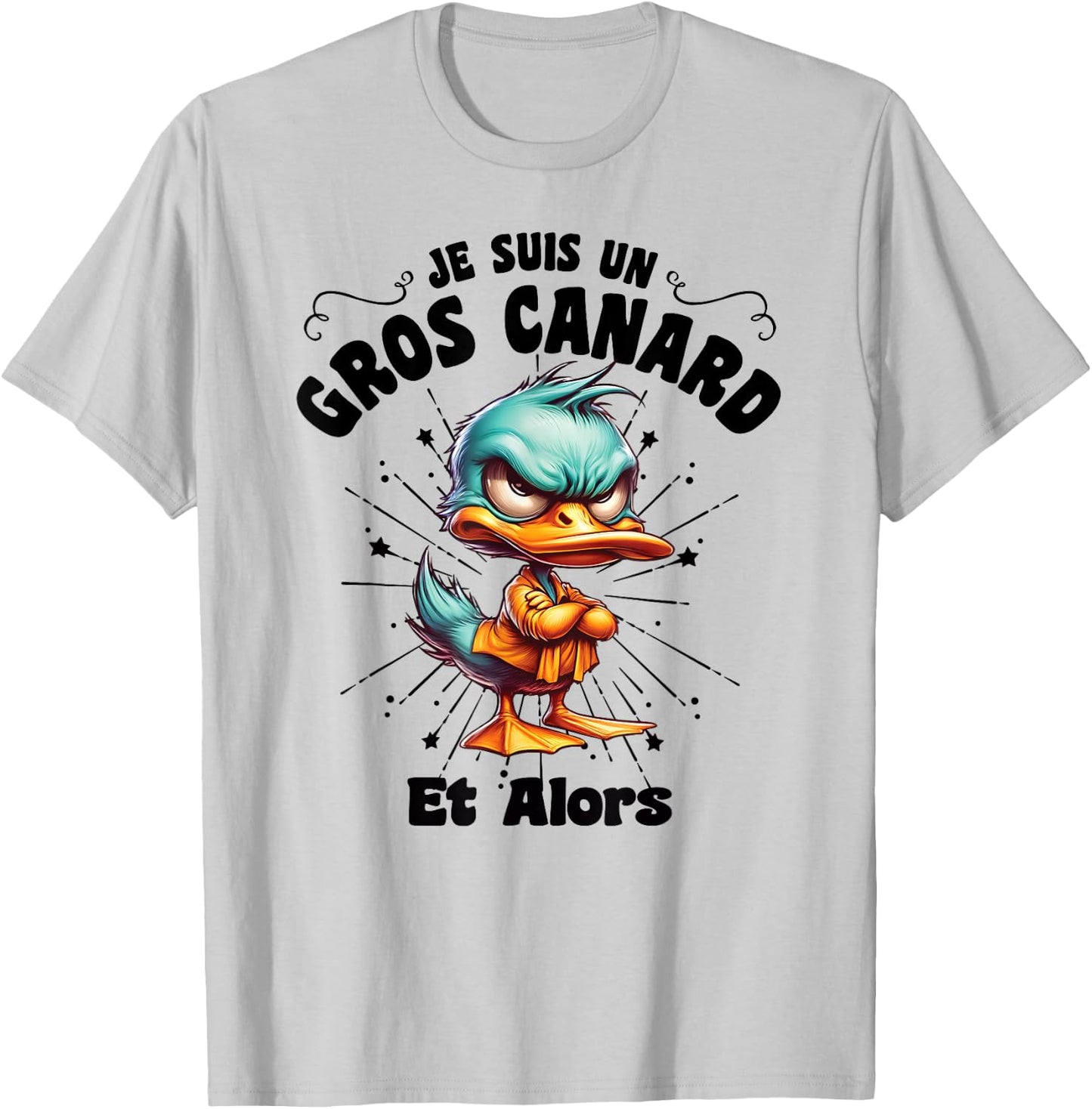 Gift Big Duck Humour Sarcastic Man Funny Quote , white, S T-Shirt - T-Shirt | Ash