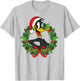 Looney Tunes Christmas Daffy Duck Wreath T-Shirt - T-Shirt | Ash