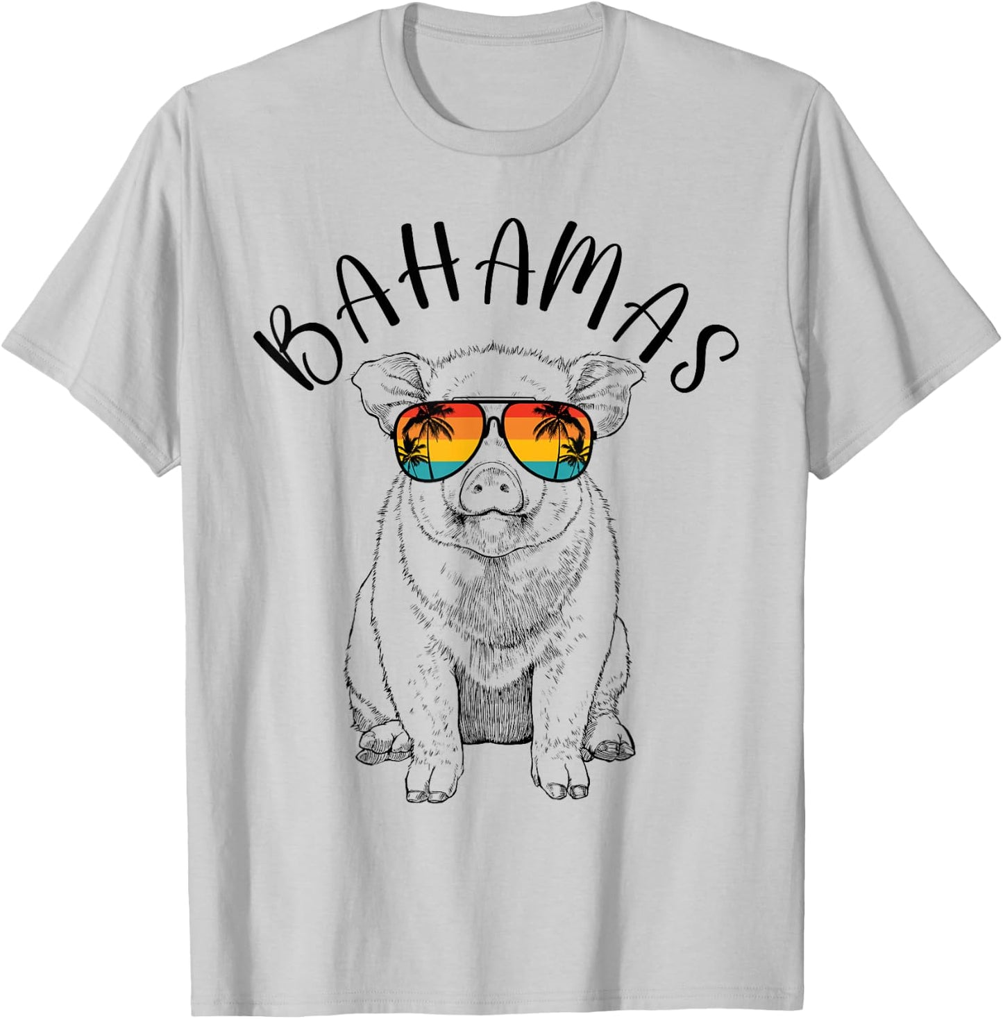 Bahamas Pig Bahamas Souvenir Family Vacation Trip T-Shirt - T-Shirt | Ash