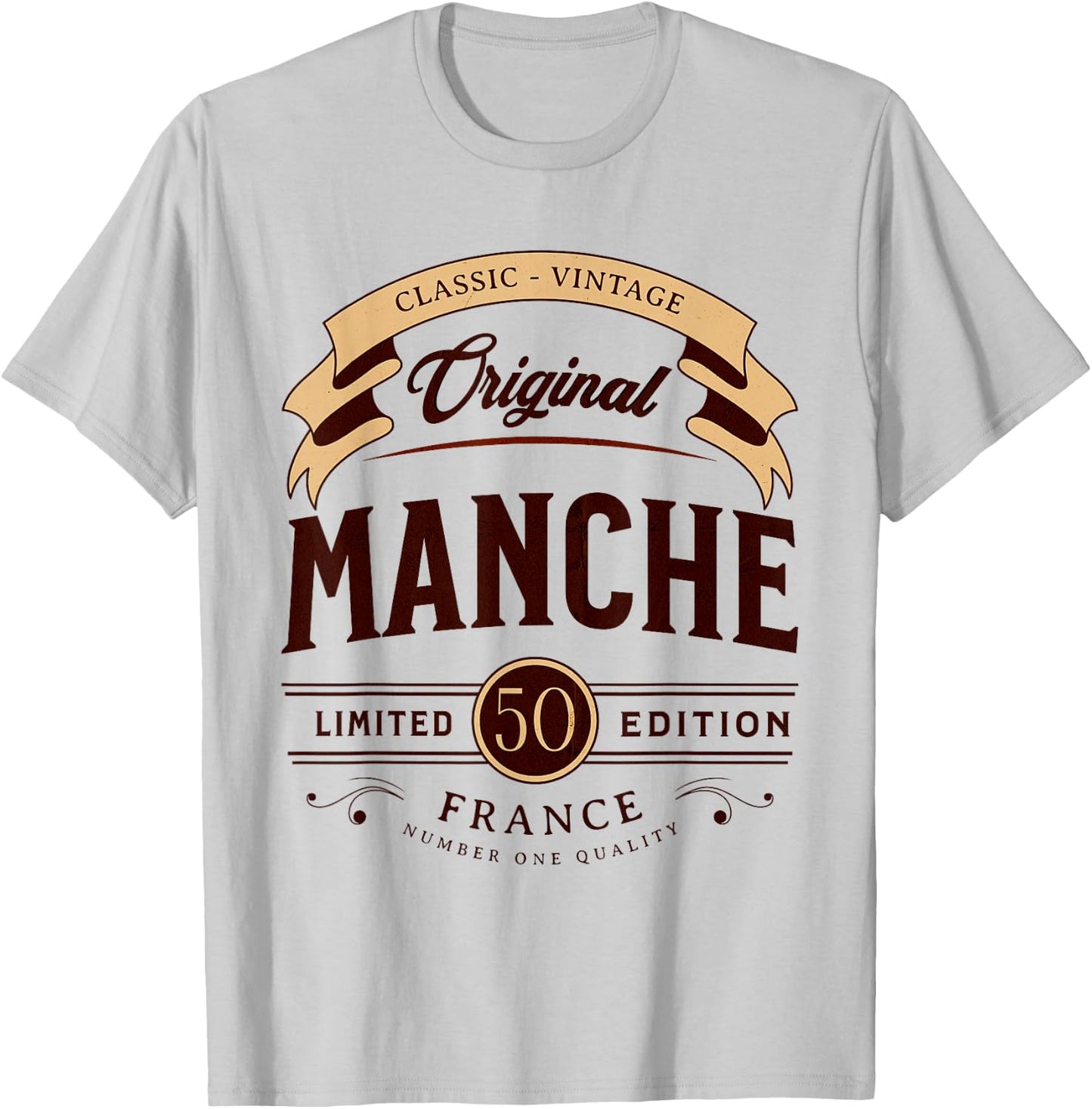 I Love France Sleeve Vintage French Department , Black, S T-Shirt - T-Shirt | Ash