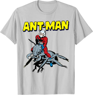 Marvel Avengers Ant-Man Riding Ants Portrait T-Shirt - T-Shirt | Ash