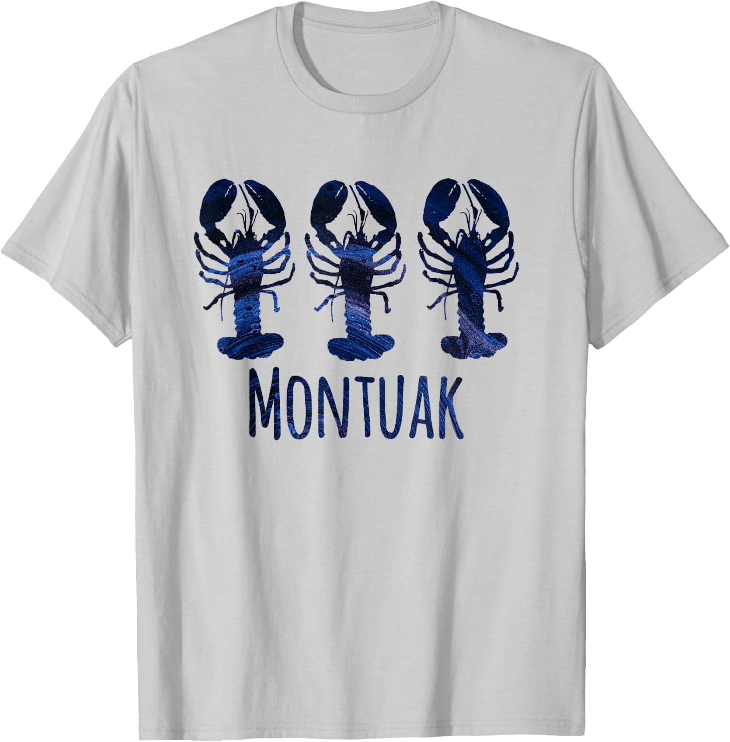Montauk Nautical Coastal Loves Lobster Seafood Beach Ocean T-Shirt - T-Shirt | Ash