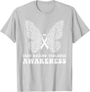 Teen Dating Violence Awareness T-Shirt - T-Shirt | Ash