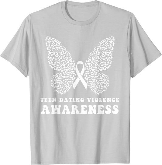 Teen Dating Violence Awareness T-Shirt - T-Shirt | Ash