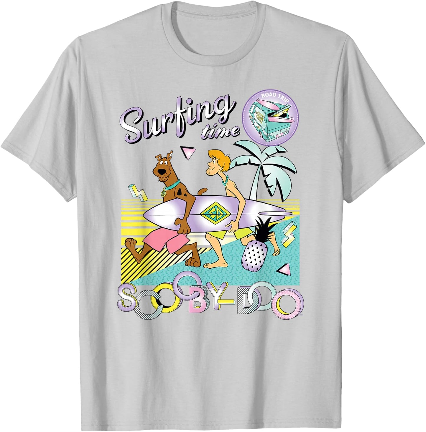 Scooby-Doo and Shaggy Surfing Time T-Shirt - T-Shirt | Ash