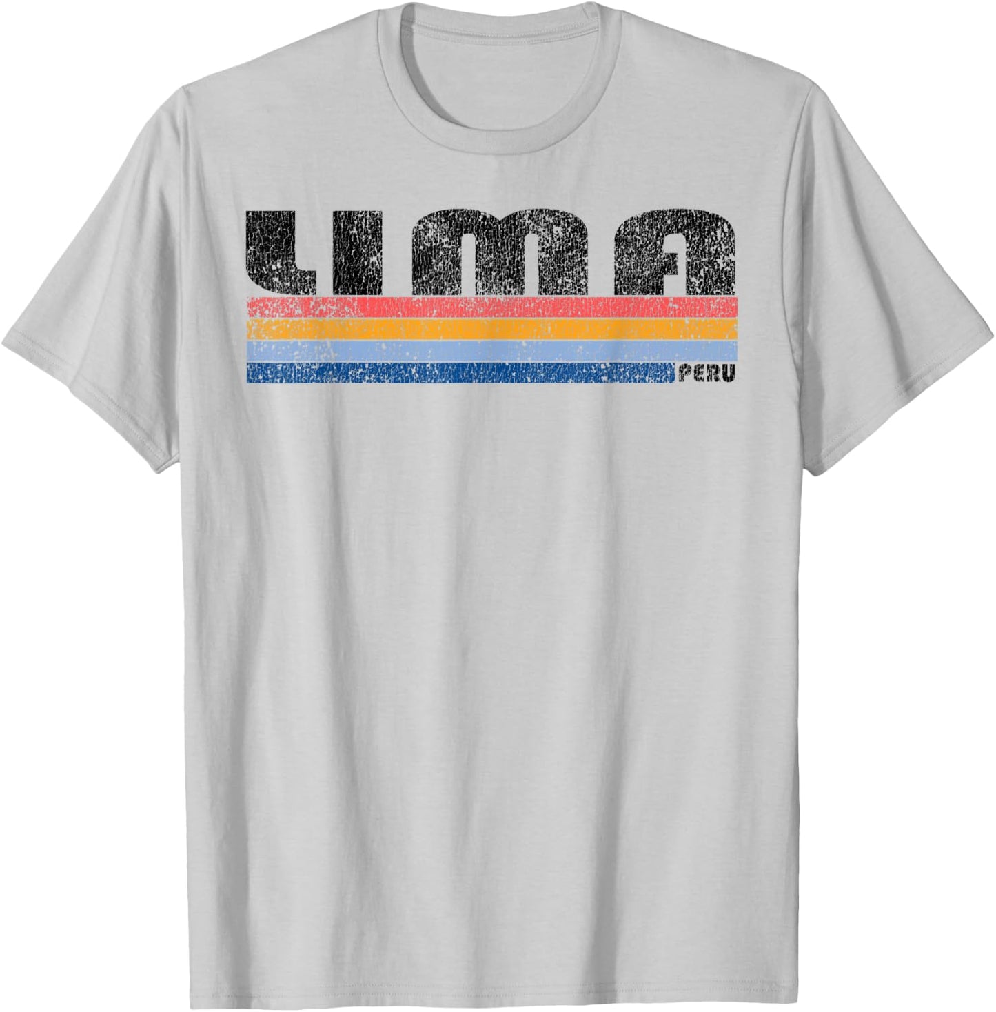 Vintage 1980s Style Lima Peru T-Shirt - T-Shirt | Ash