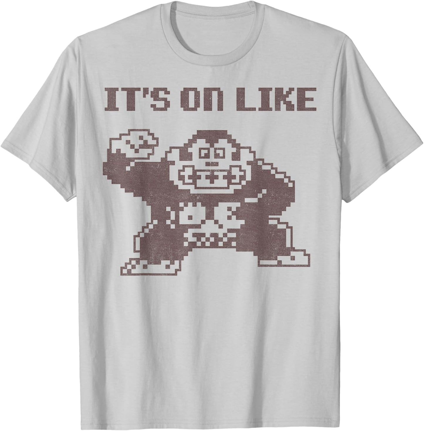 Nintendo Donkey Kong It's On Like Text Poster T-Shirt - T-Shirt | Ash