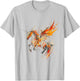 Pegasus Abstract Graphic Painting Artwork Colorful Pegasus , white, S T-Shirt - T-Shirt | Ash