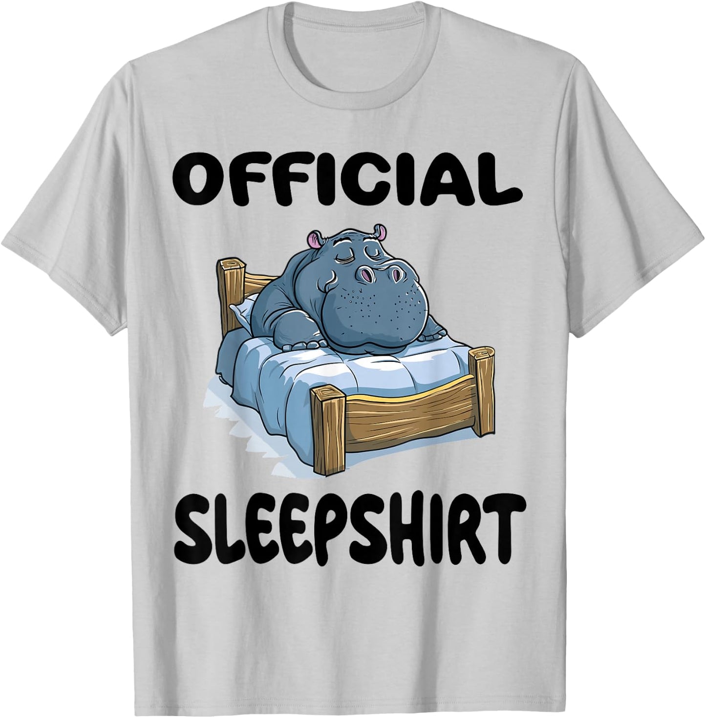 Hippopotamus Hippo Animal Official Sleepshirt Pajamas T-Shirt - T-Shirt | Ash