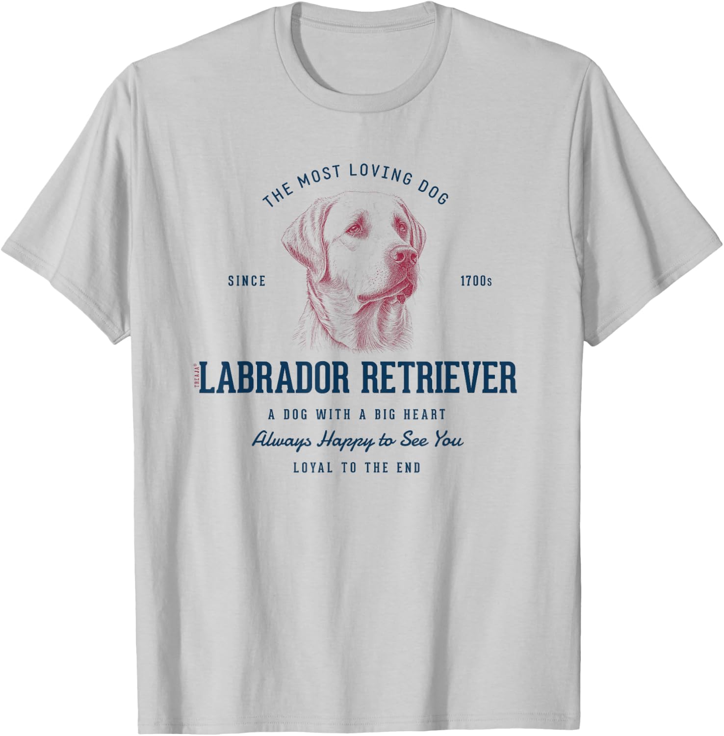 Retro-Stil Vintage Labrador Retriever T-Shirt - T-Shirt | Ash