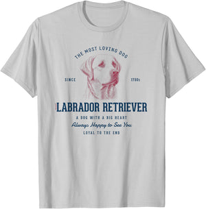 Retro-Stil Vintage Labrador Retriever T-Shirt - T-Shirt | Ash