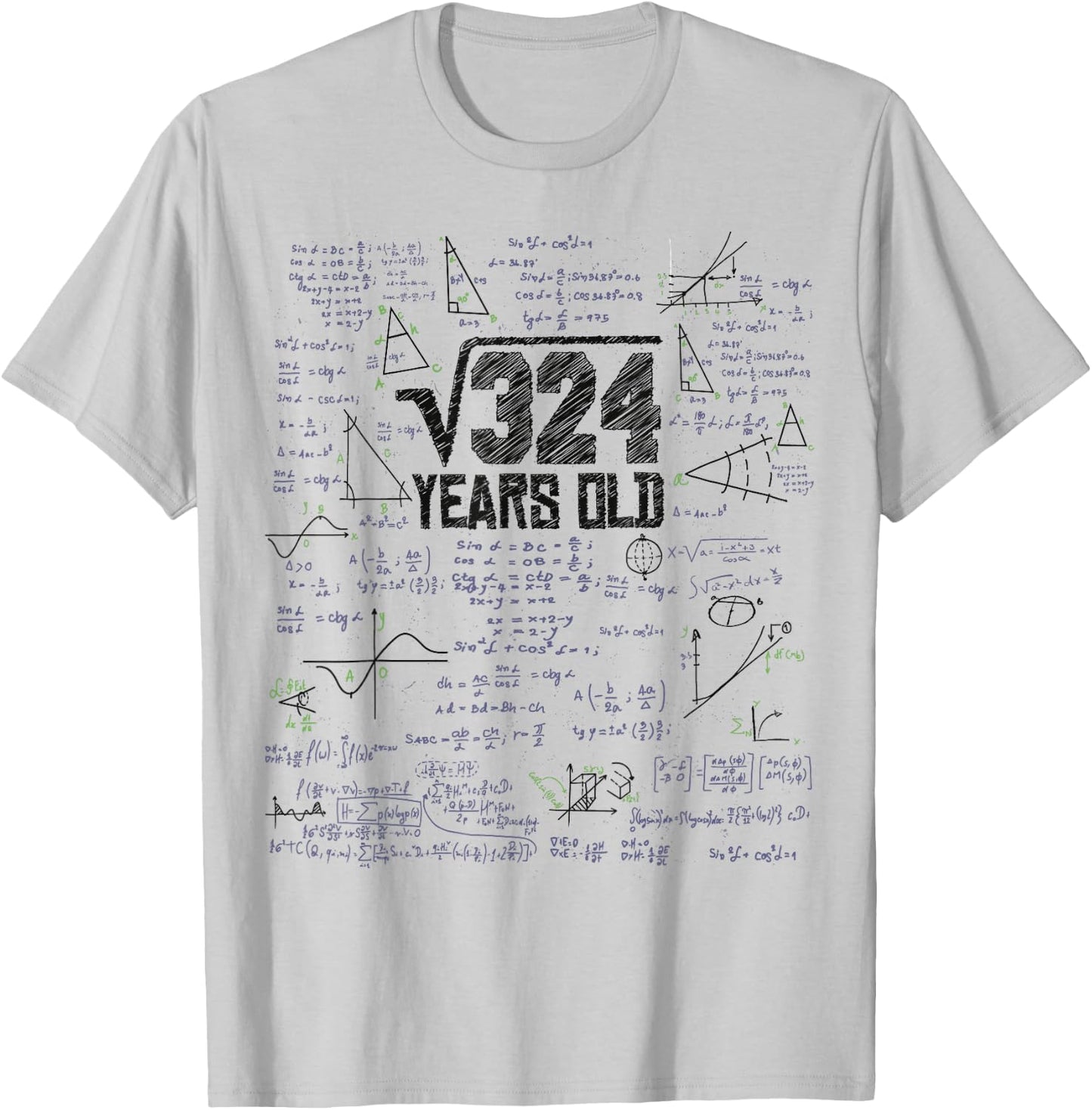 Square Root of 324 for Maths Geek 18th Birthday , White, s T-Shirt - T-Shirt | Ash