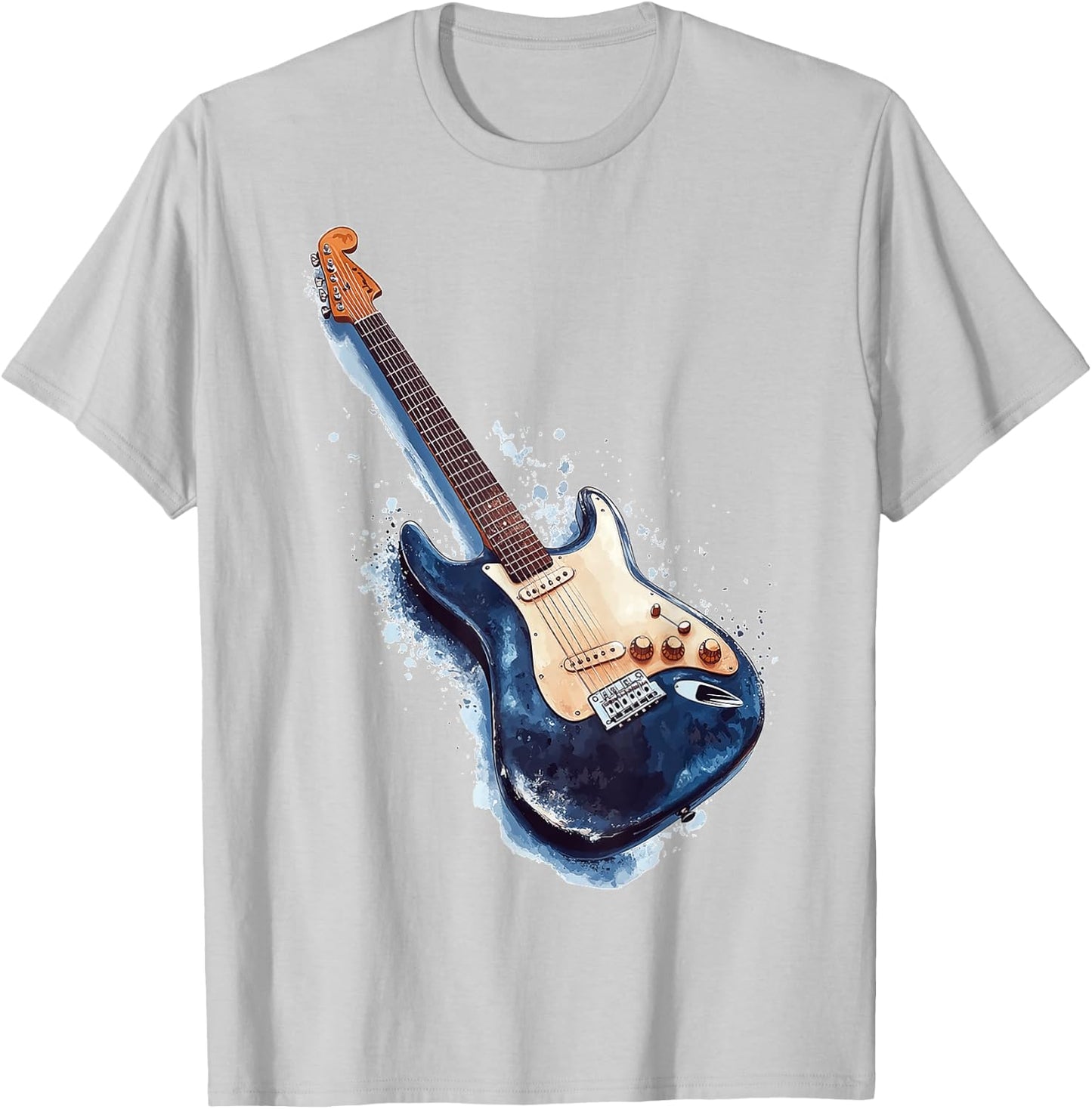 Gitarre Musikinstrument Grafik Kunst Gitarre T-Shirt - T-Shirt | Ash