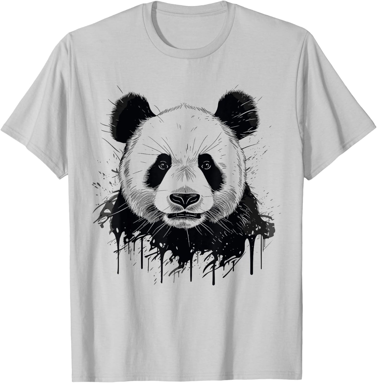 Watercolour Panda T-Shirt - T-Shirt | Ash