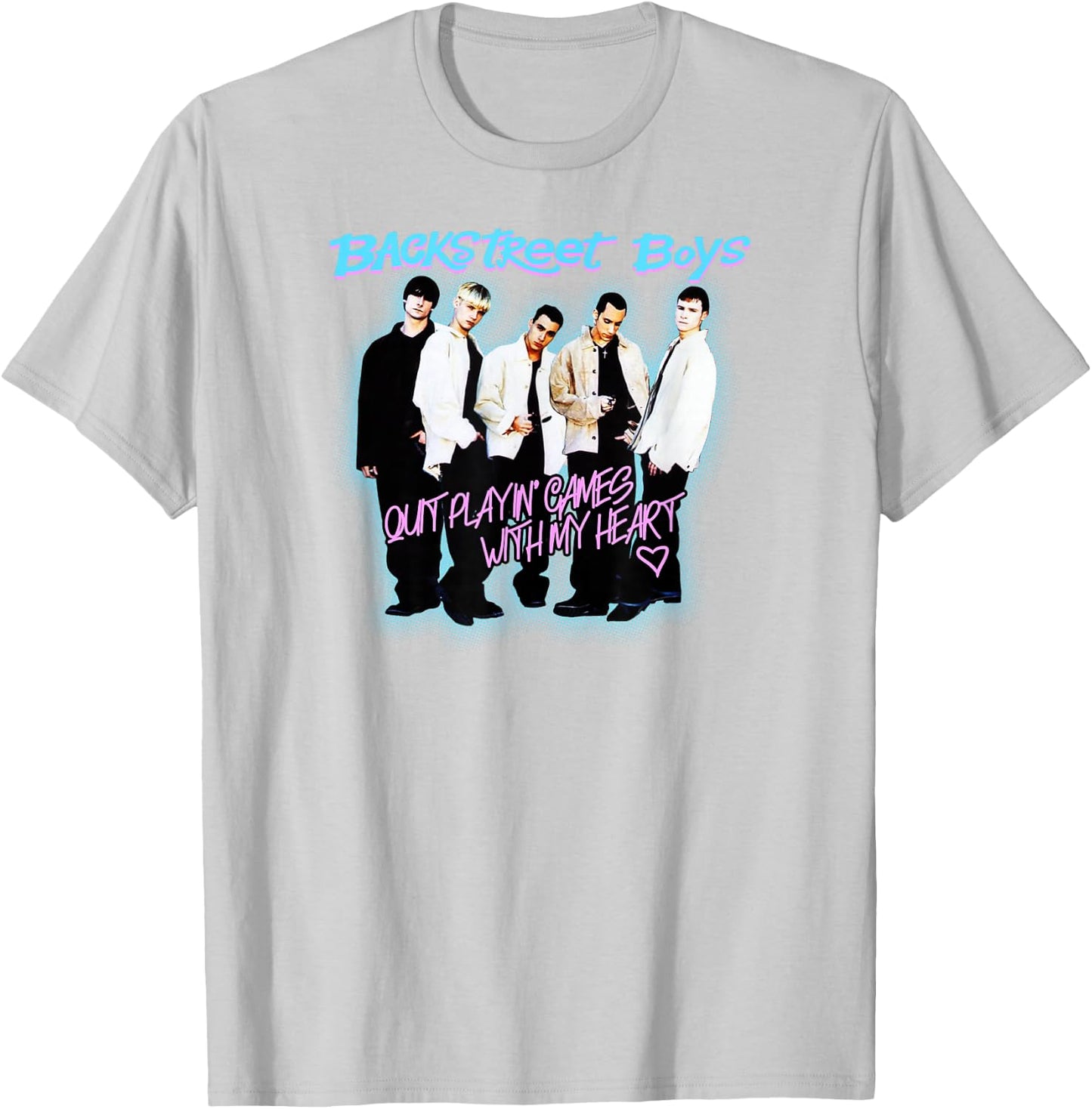 Backstreet Boys – Quit Playing Games Watercolor T-Shirt - T-Shirt | Ash