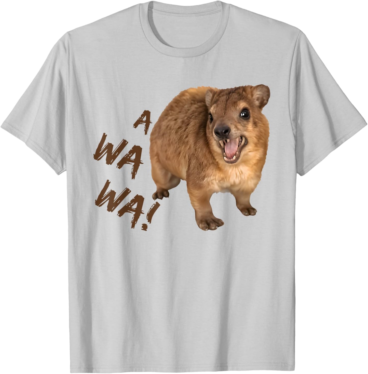 Awawa! Angry Screaming Hyrax Meme T-Shirt - T-Shirt | Ash