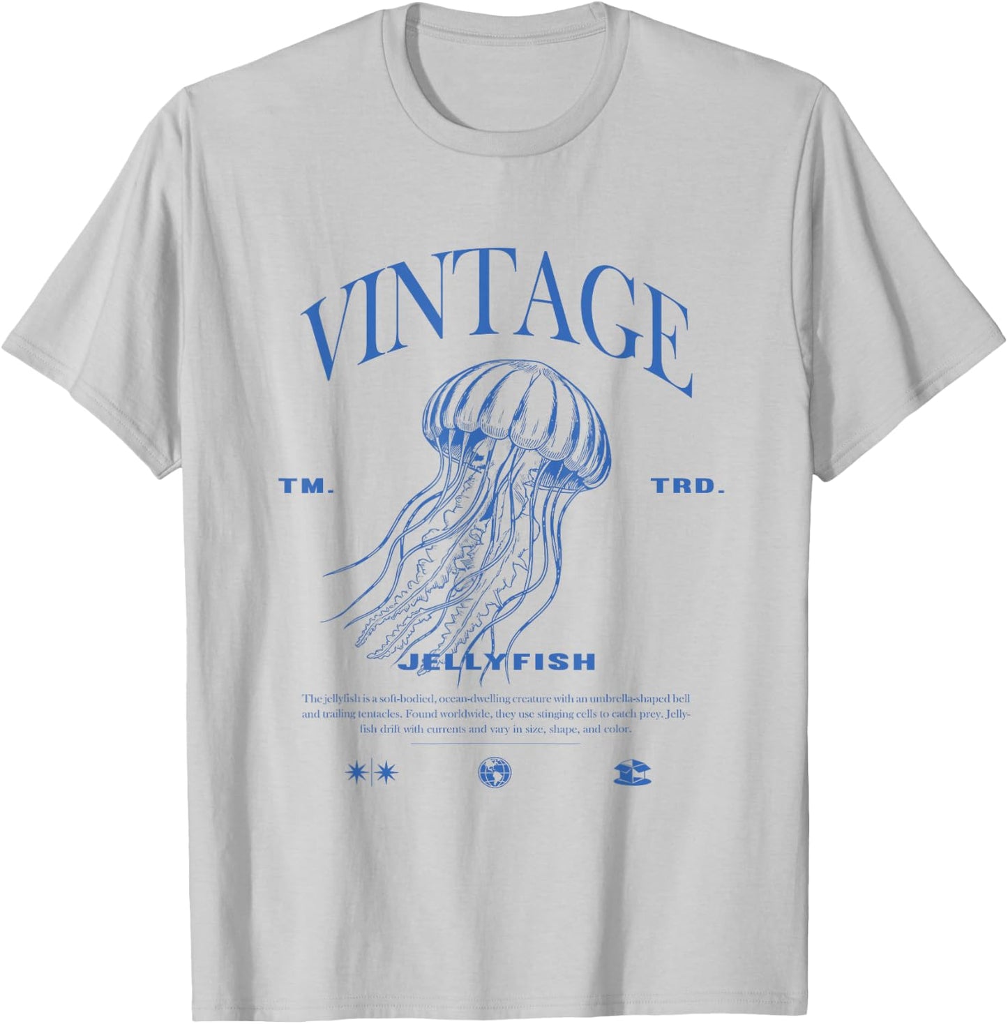 Jellyfish Vintage , White T-Shirt - T-Shirt | Ash