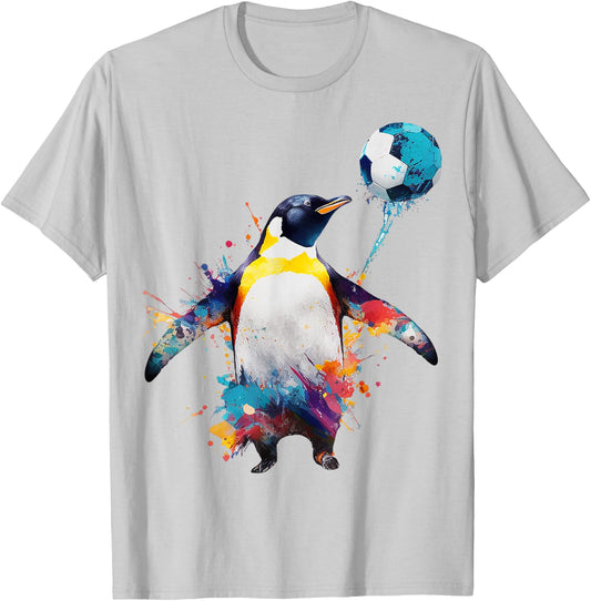 Penguin colourful animal print art animal lovers penguin T-Shirt - T-Shirt | Ash