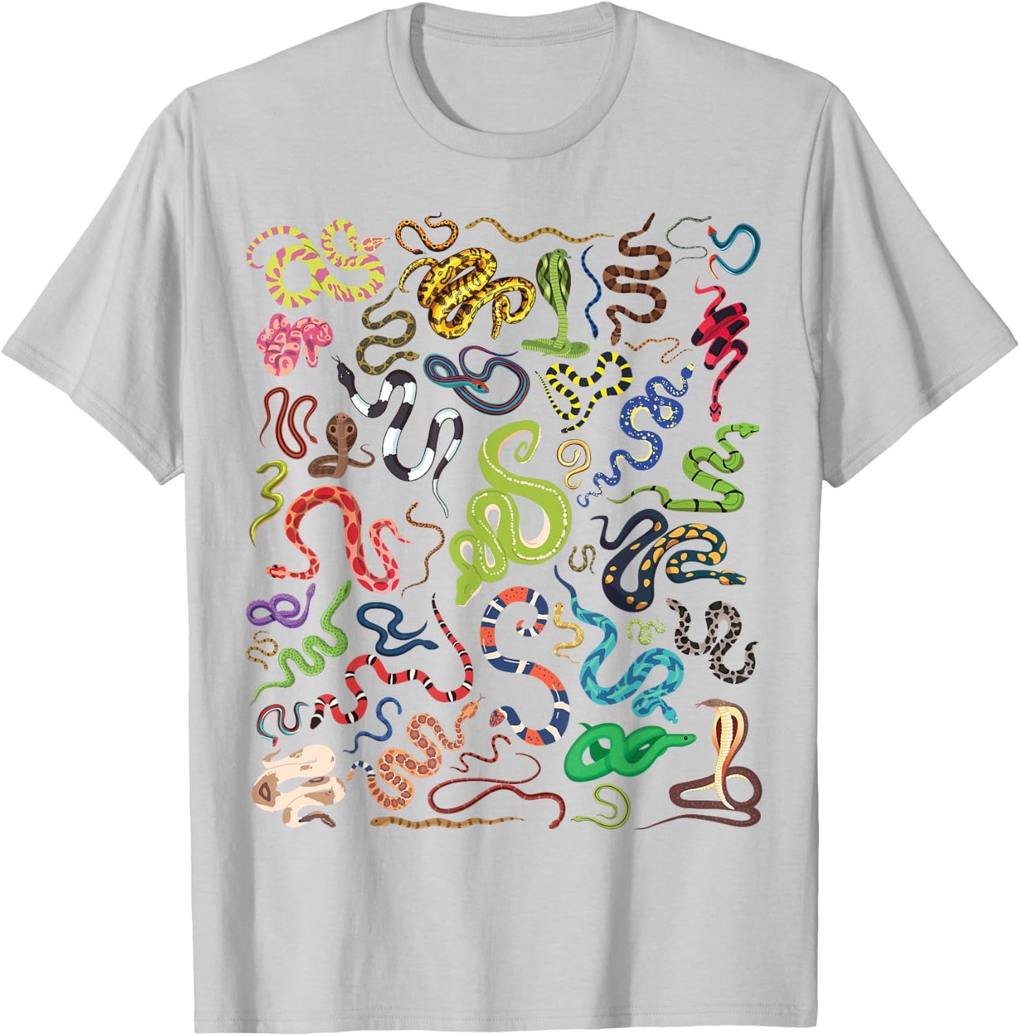 Types Of Snakes Educational Herpetologist Kids Boys Girls T-Shirt - T-Shirt | Ash