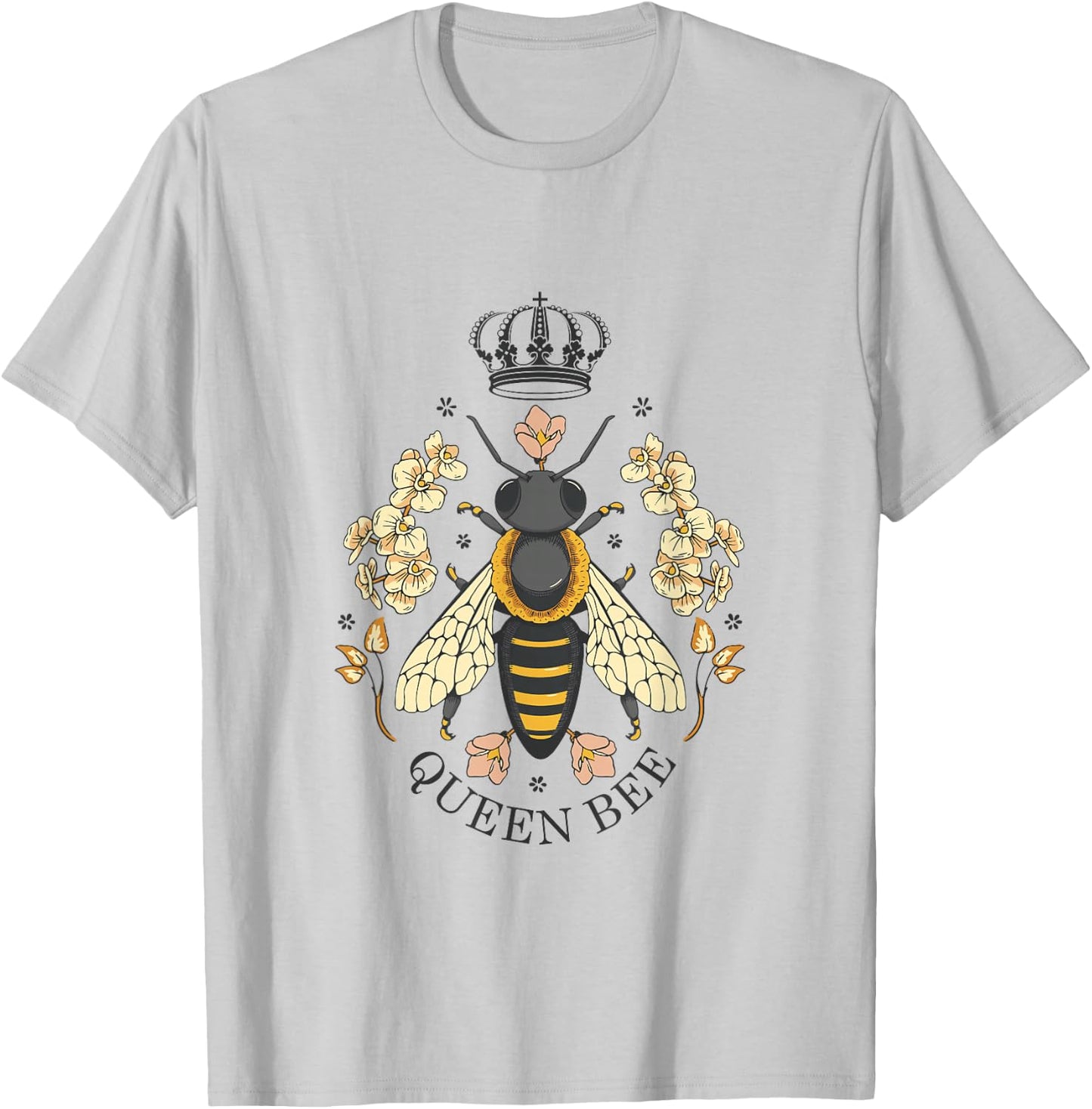 Crown Queen Bee T-Shirt - T-Shirt | Ash