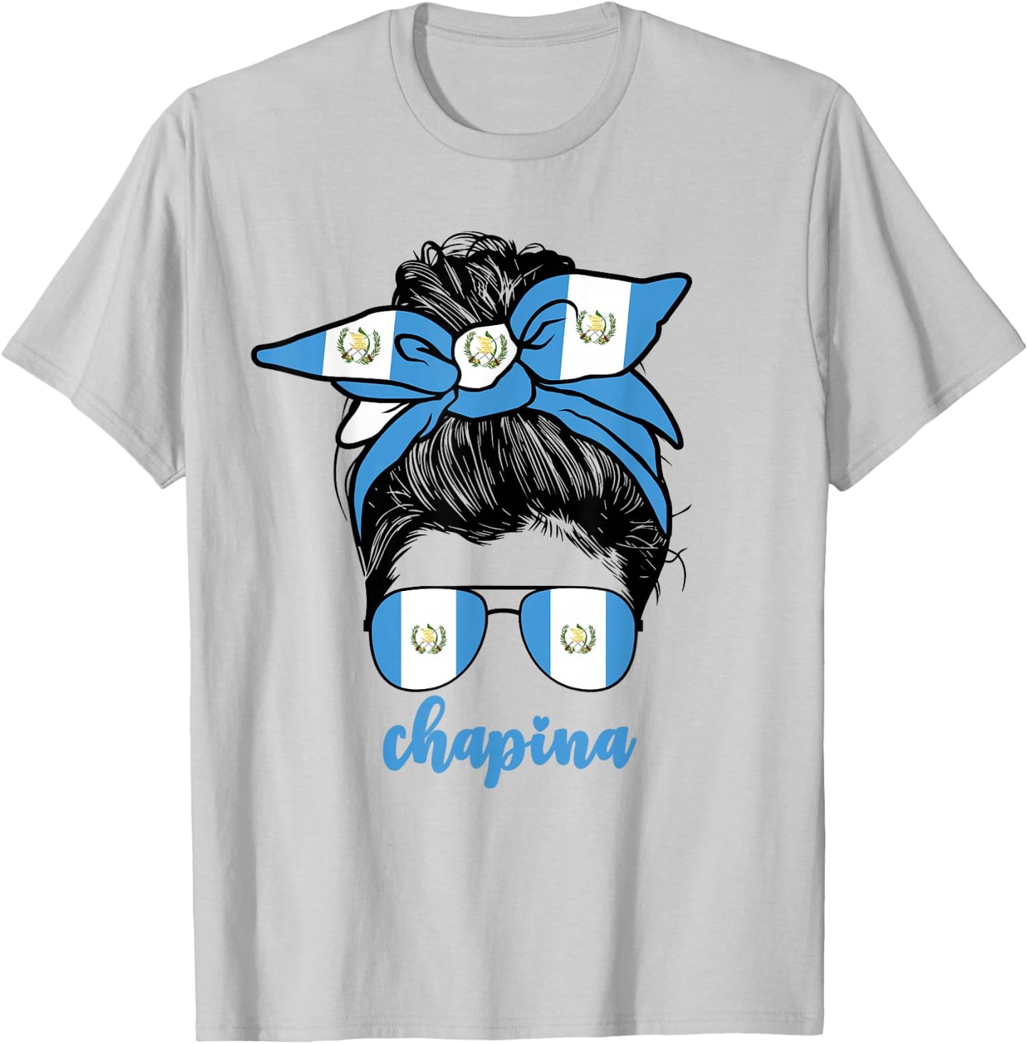 Chapina Guatemalan Women Girls Guatemala Flag Girl Woman T-Shirt - T-Shirt | Ash