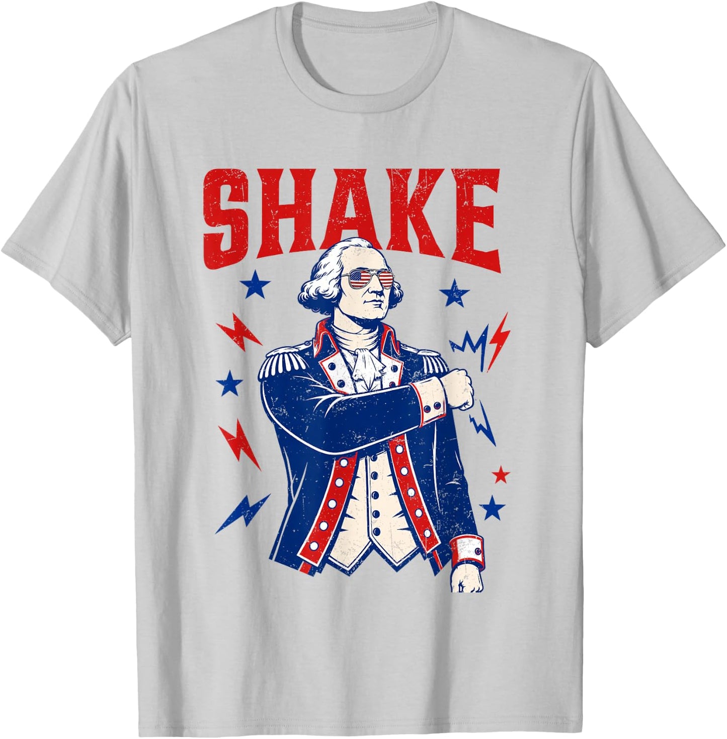 Funny Shake and Bake 4th of July Couple Matching Men Women T-Shirt - T-Shirt | Ash