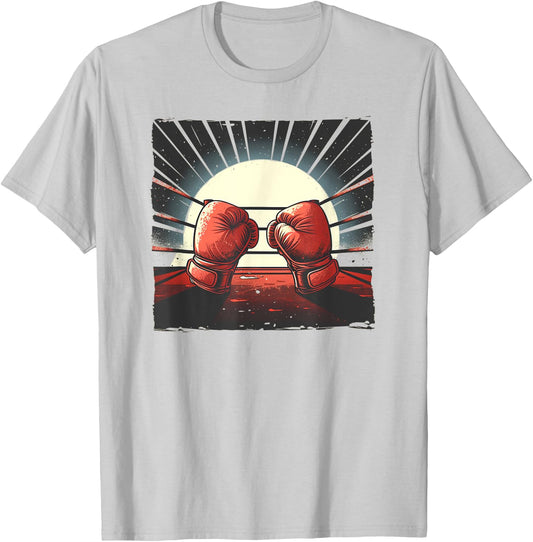 Boxhandschuhe im Boxring, Boxer T-Shirt - T-Shirt | Ash