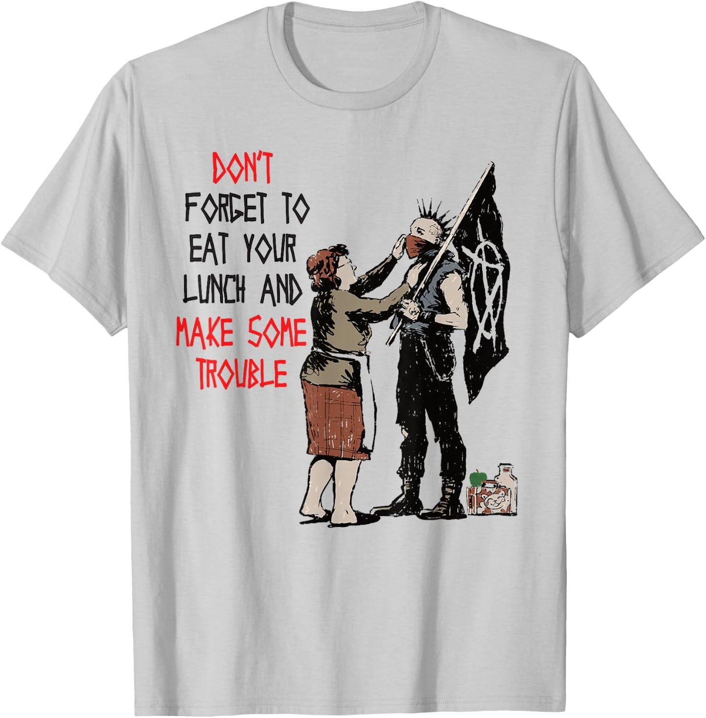 Punk Rebel Revolution Costume Anarchy Flag Sign Symbol Punk T-Shirt - T-Shirt | Ash