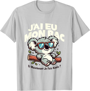 BAC 2025 Bachelor Congratulations Koala Humor Success Exam T-Shirt - T-Shirt | Ash