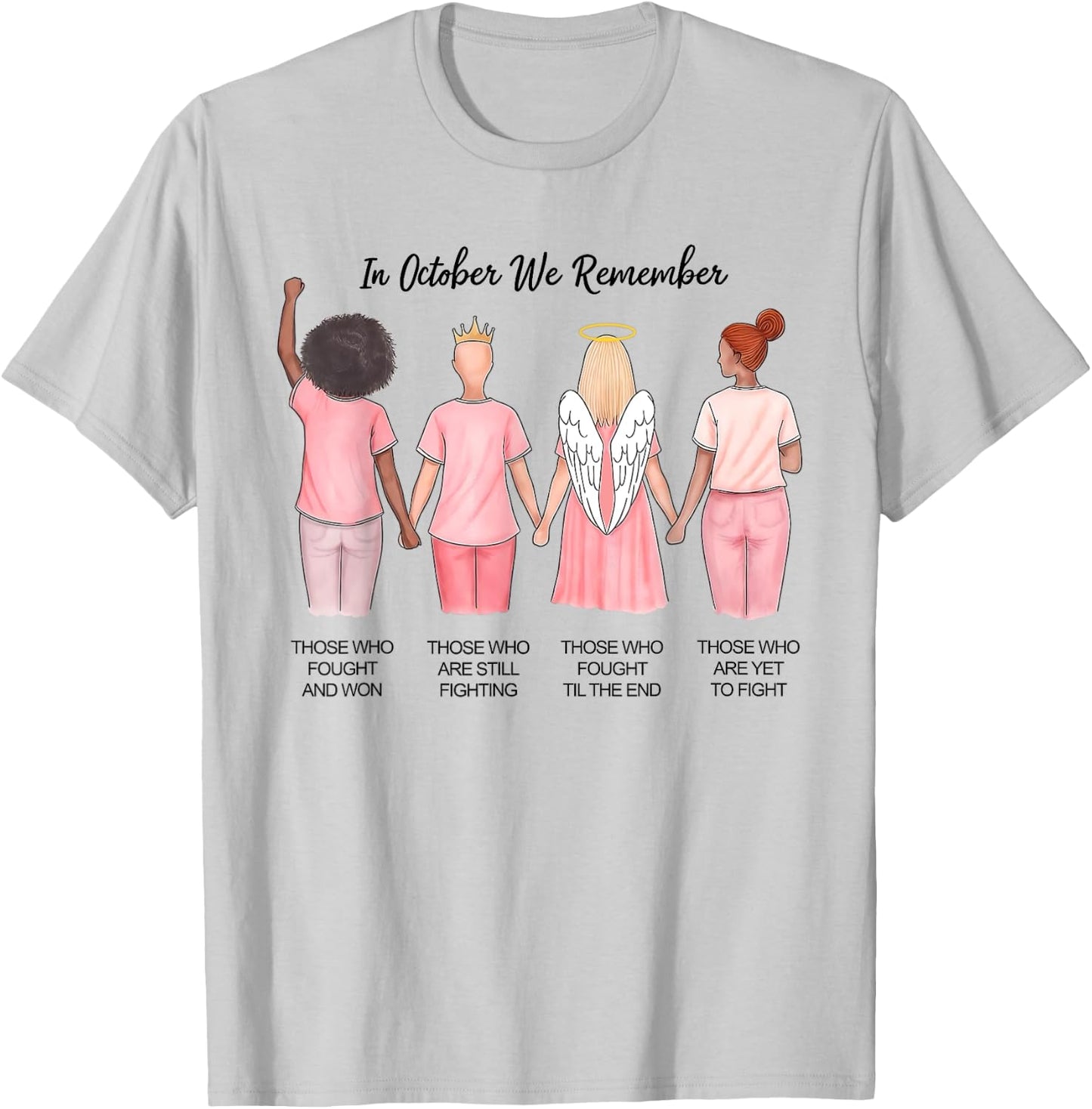In October We Remember Those Who Fought And Won Women Girls T-Shirt - T-Shirt | Ash