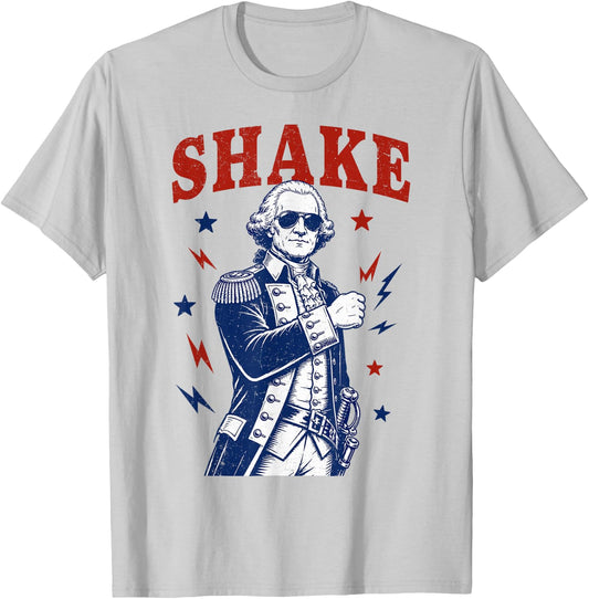 Funny Shake and Bake 4th of July Couple Matching T-Shirt - T-Shirt | Ash