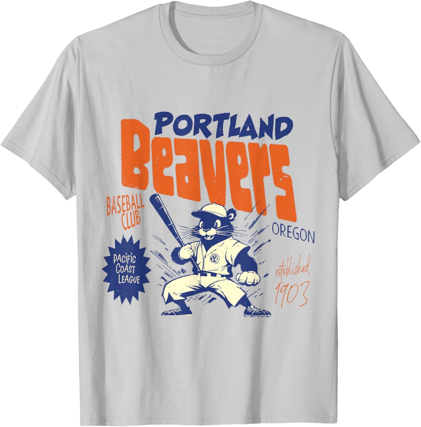 Portland Beavers Baseball Team 1903 T-Shirt - T-Shirt | Ash