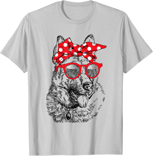 German Shepherd Dog Mom Bandana Sunglasses Mother's Day T-Shirt - T-Shirt | Ash
