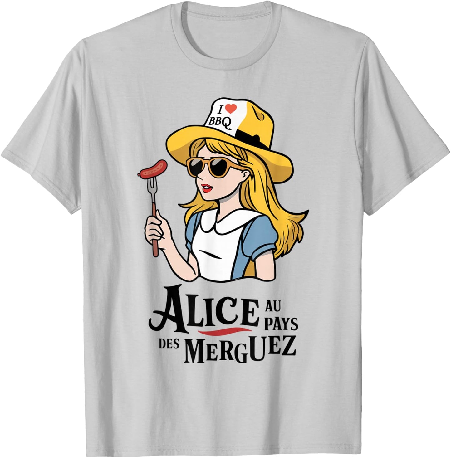 Alice in Merguez Country Accessory for Barbecue Fans , white, S T-Shirt - T-Shirt | Ash