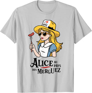Alice in Merguez Country Accessory for Barbecue Fans , white, S T-Shirt - T-Shirt | Ash