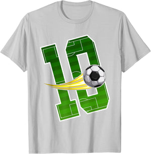 Soccer 10nd Birthday - I'm 10 - Children's Birthday T-Shirt - T-Shirt | Ash