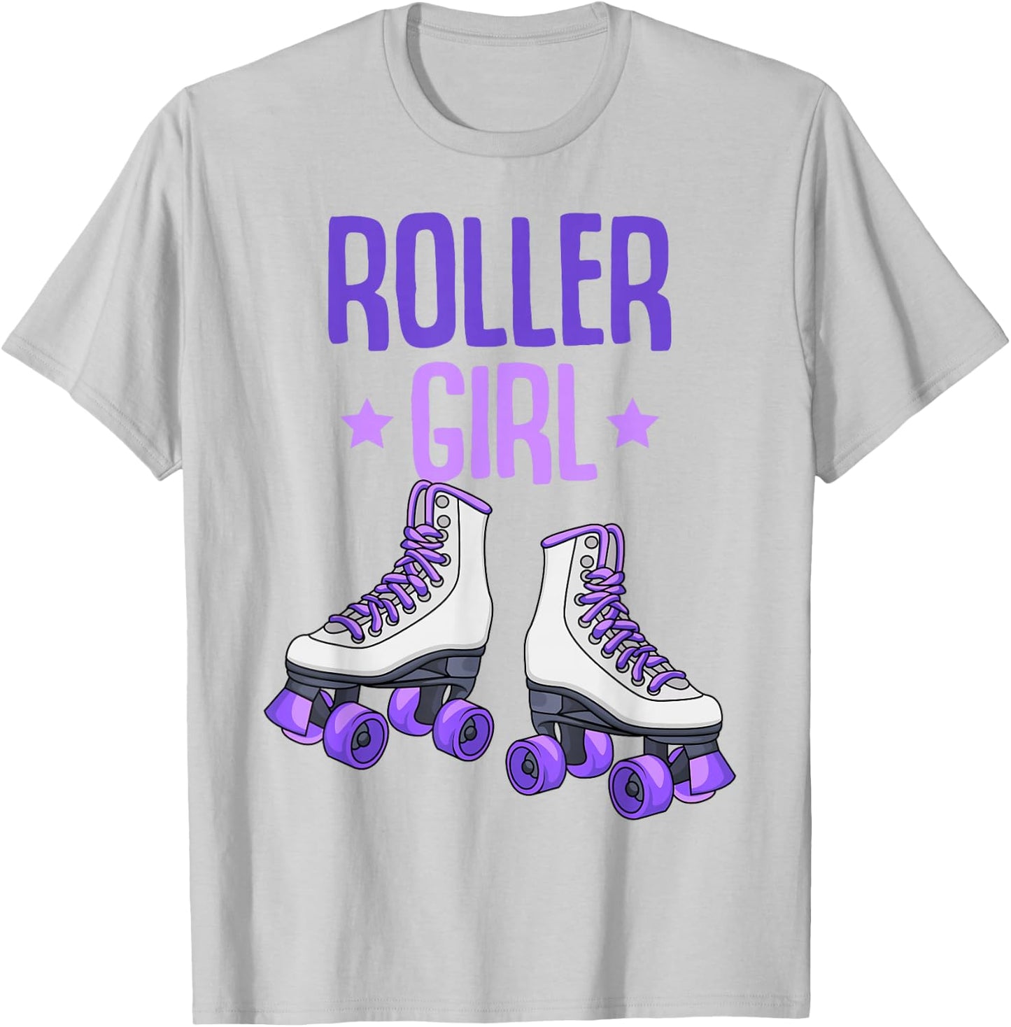 Roller Girl Roller Skates Skating Funny Girls T-Shirt - T-Shirt | Ash