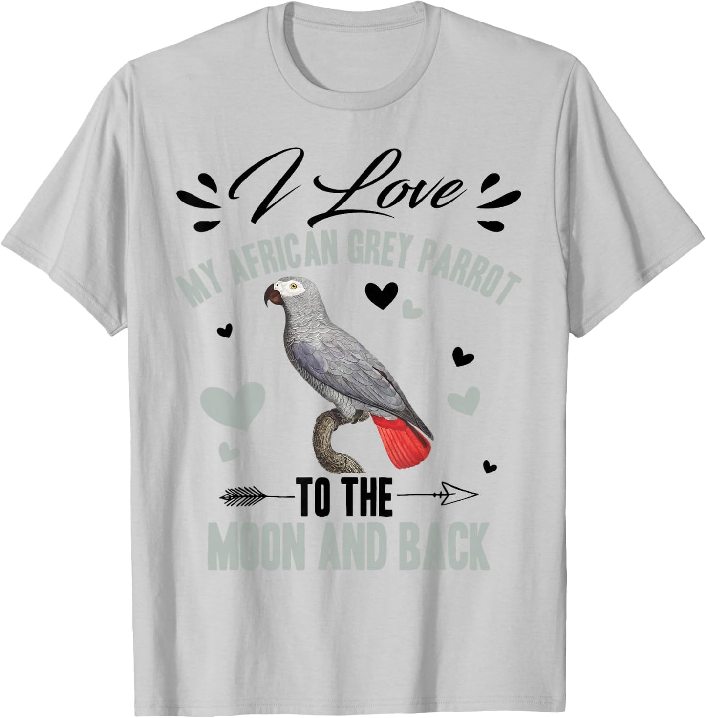 Parrot Cage Accessories African Grey Parrot Food T-Shirt - T-Shirt | Ash