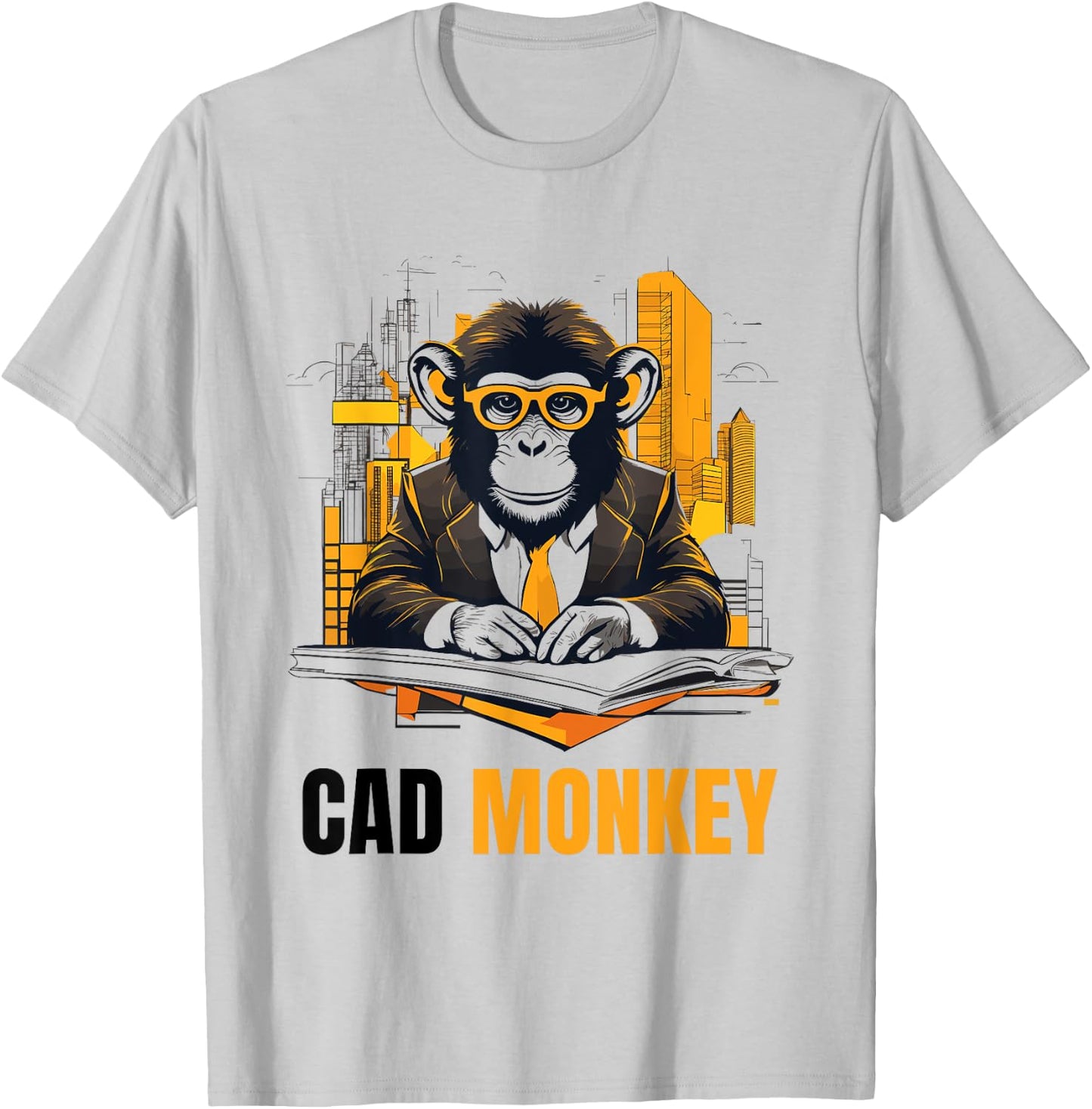 Architect Cad Monkey Architecture Student Apprenticeships T-Shirt - T-Shirt | Ash