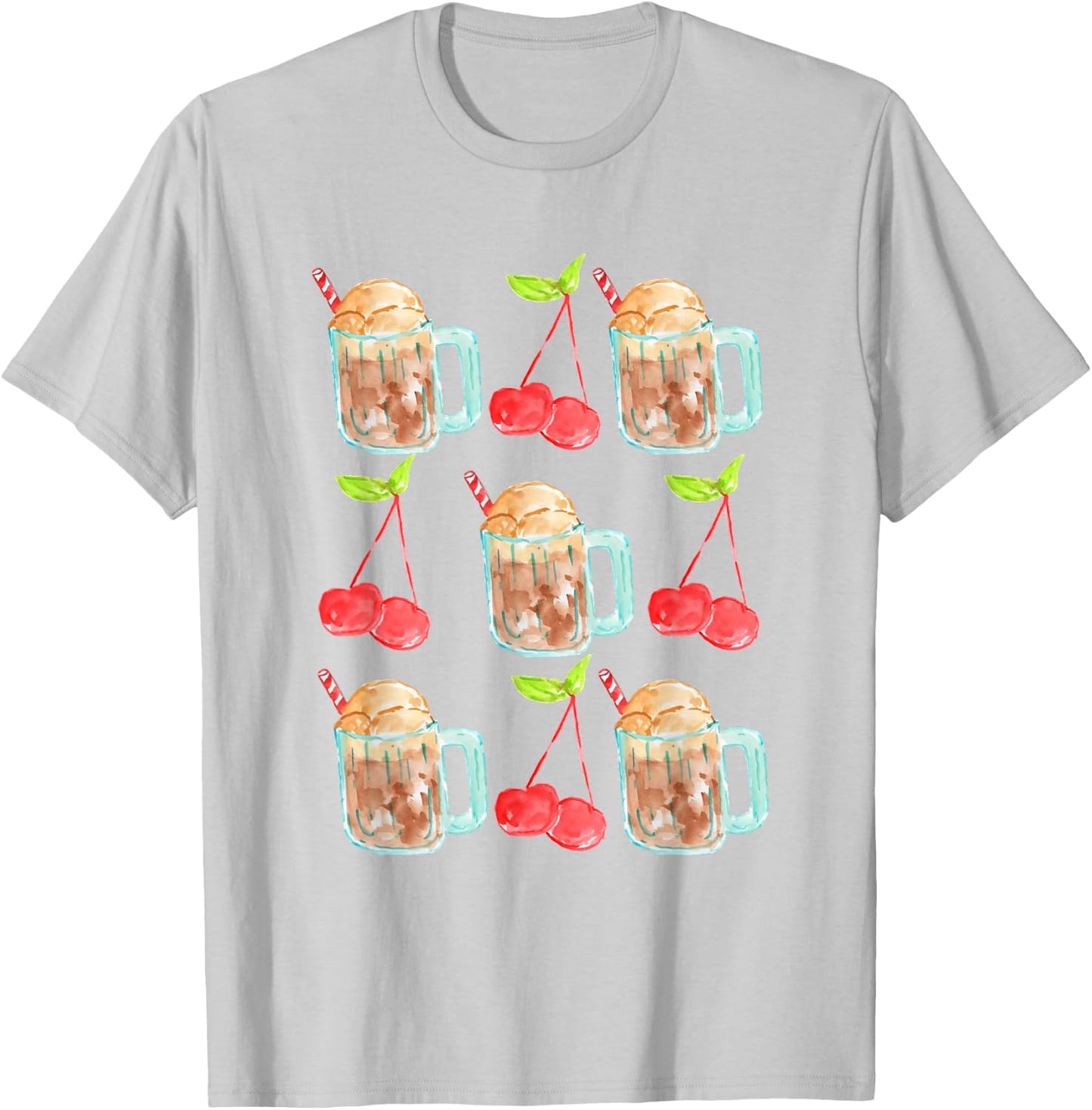 Root beer float cherry Rootbeer rebel floats aesthetic T-Shirt - T-Shirt | Ash
