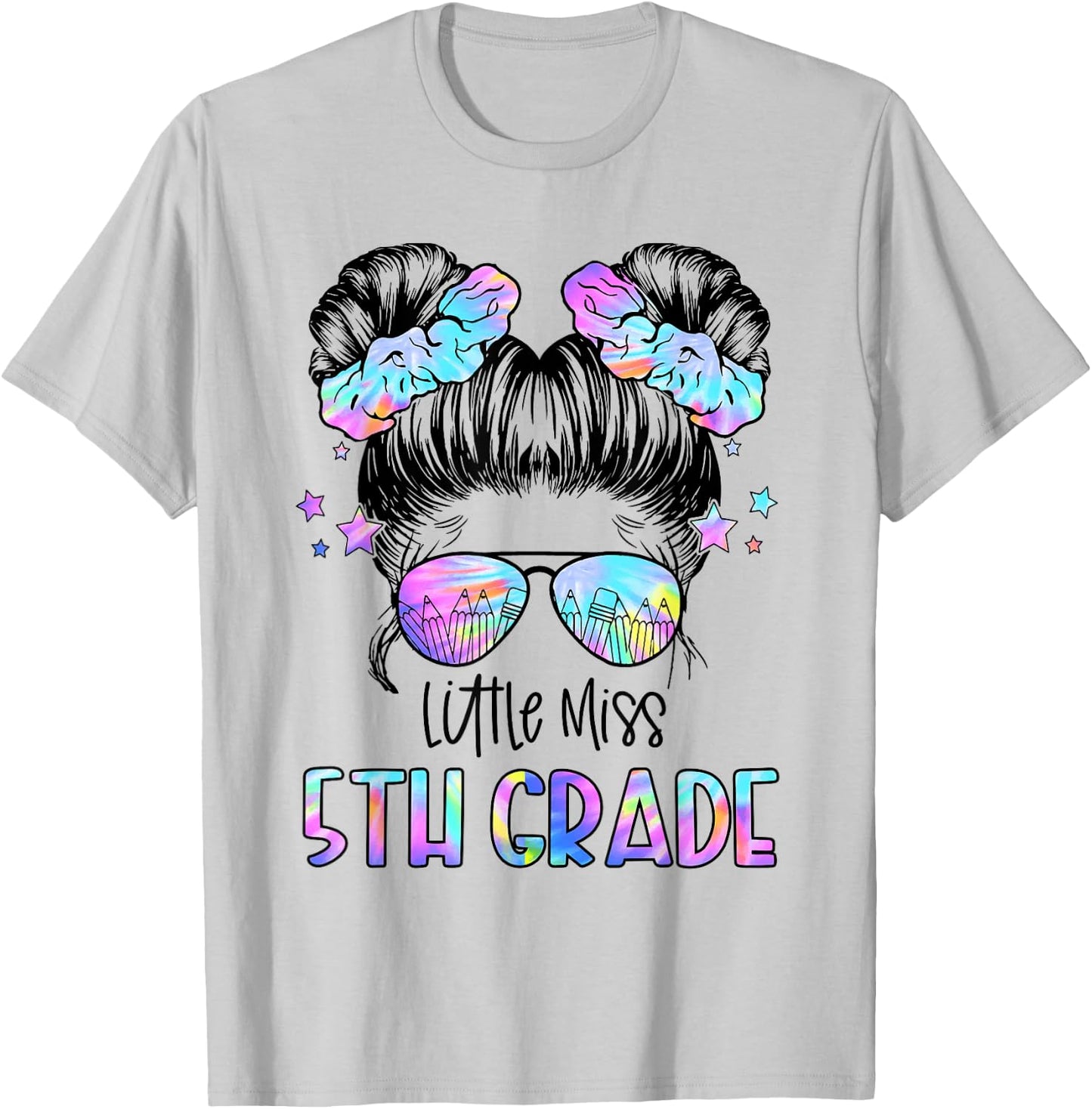 Little Miss 5th Grade First Day Of School Fifth Grade Girls T-Shirt - T-Shirt | Ash