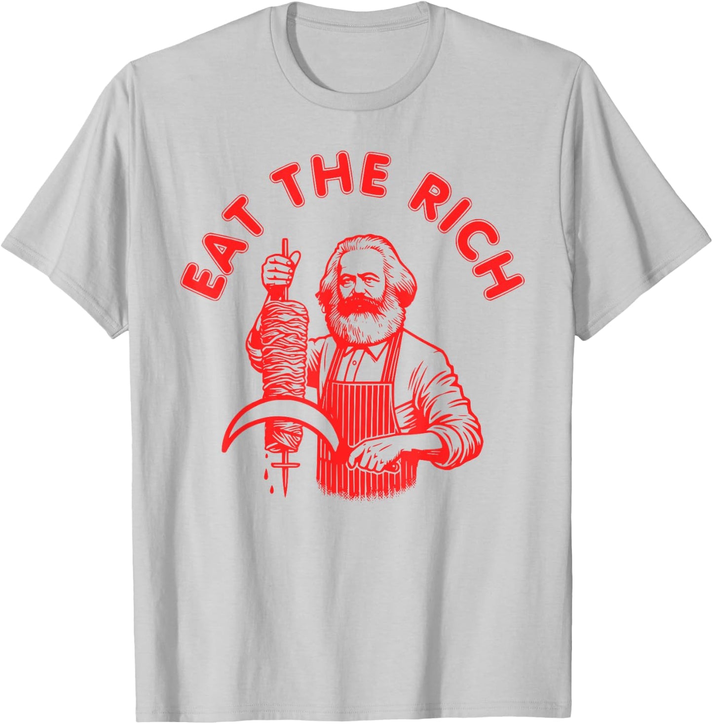 Eat the rich - Karl Marx Eat Döner Kebab Rich T-Shirt - T-Shirt | Ash