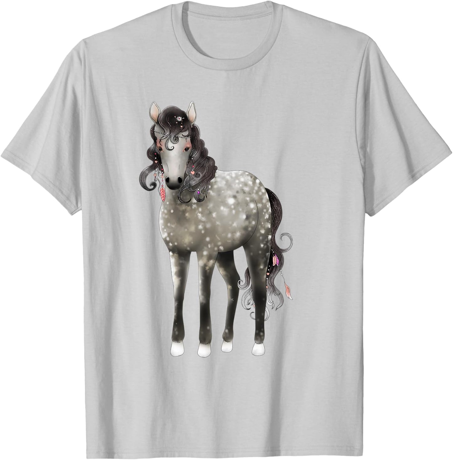 Dapple Grey Horse Shirt Gift T-Shirt - T-Shirt | Ash