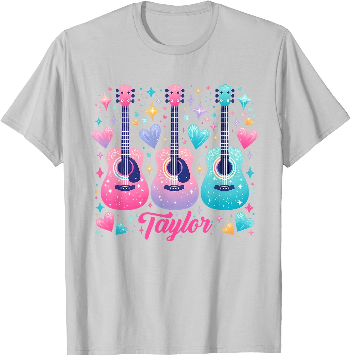 Girl Retro Taylor Custom Name Groovy 80s , Black, S T-Shirt - T-Shirt | Ash