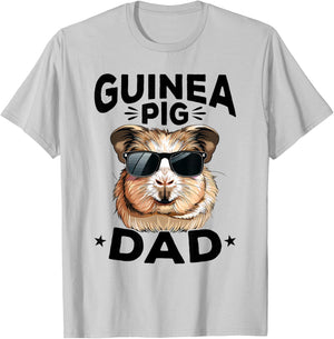 Funny Guinea Pig Pet Lover Rodent Animal Guinea Pig Dad T-Shirt - T-Shirt | Ash