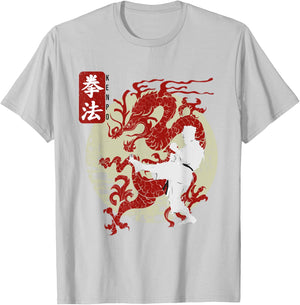 Kenpo Karate Dragon Symbol T-Shirt - T-Shirt | Ash