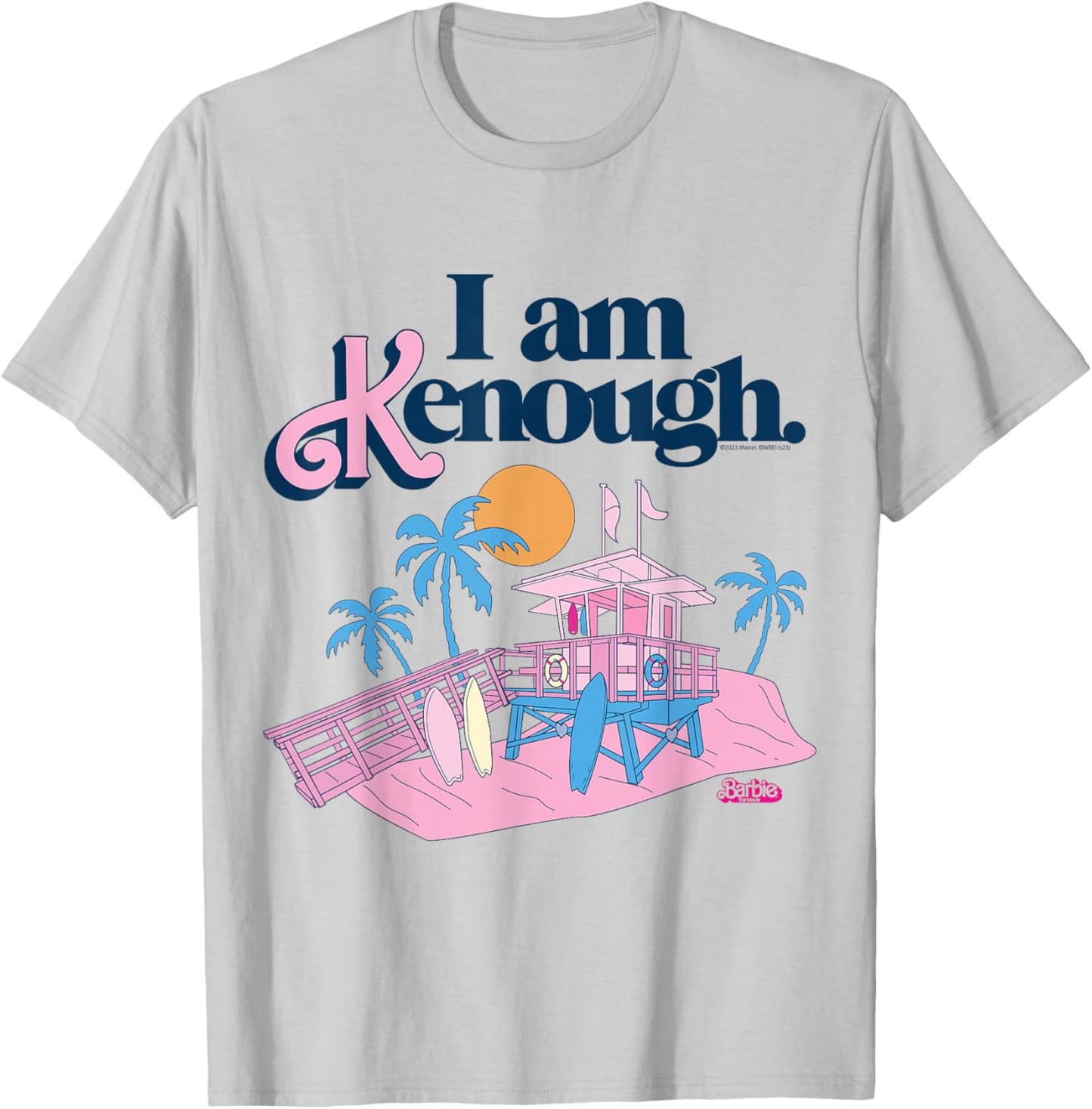 Barbie The Film I Am Kenough Lifeguard Stand , White T-Shirt - T-Shirt | Ash