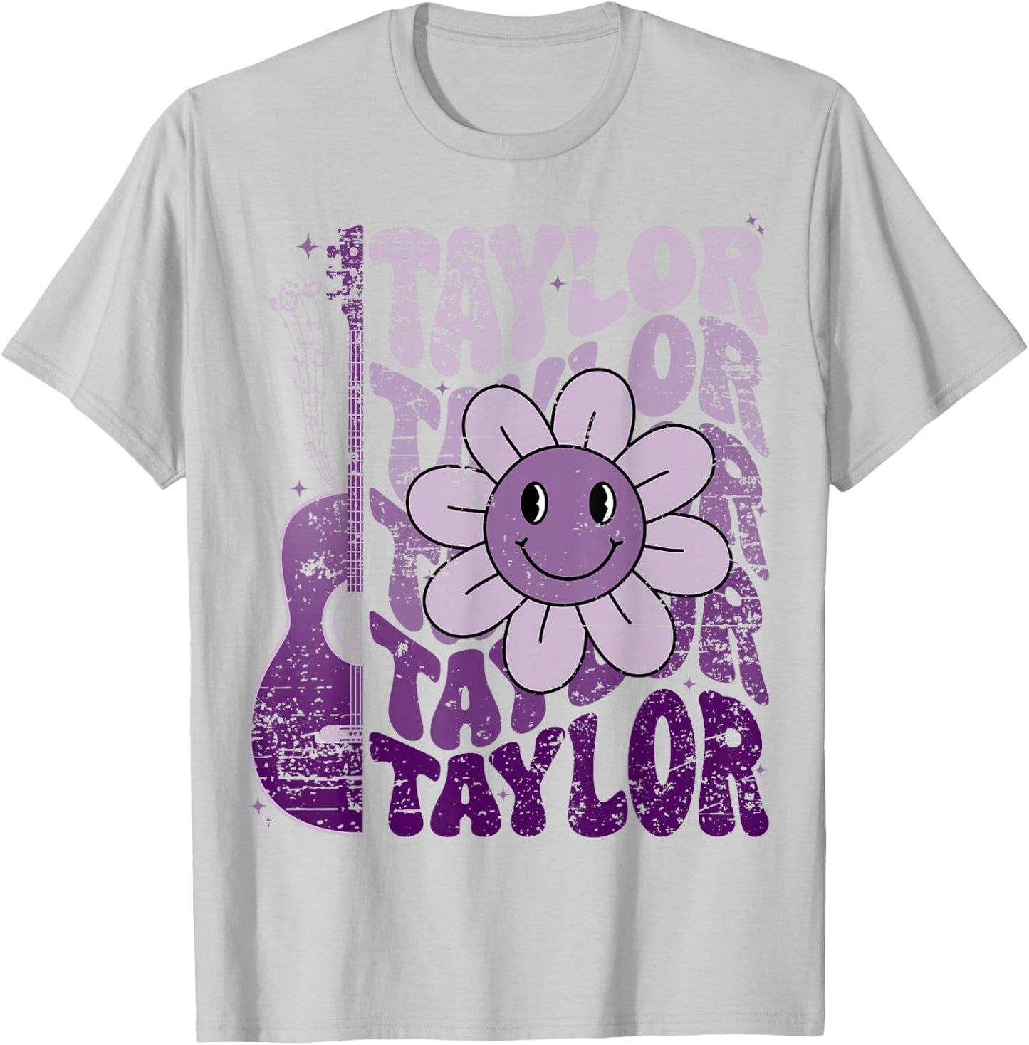 Taylor First Name I Love Taylor Girl Groovy 80's Vintage T-Shirt - T-Shirt | Ash